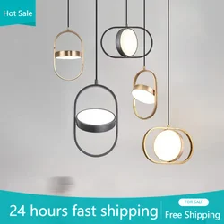 Modern Led Adjustable Pendant Light for Bedroom Shop Bathroom Bedside Hanging Lamp Ceiling Rotate Decoration Lighting Chandelier