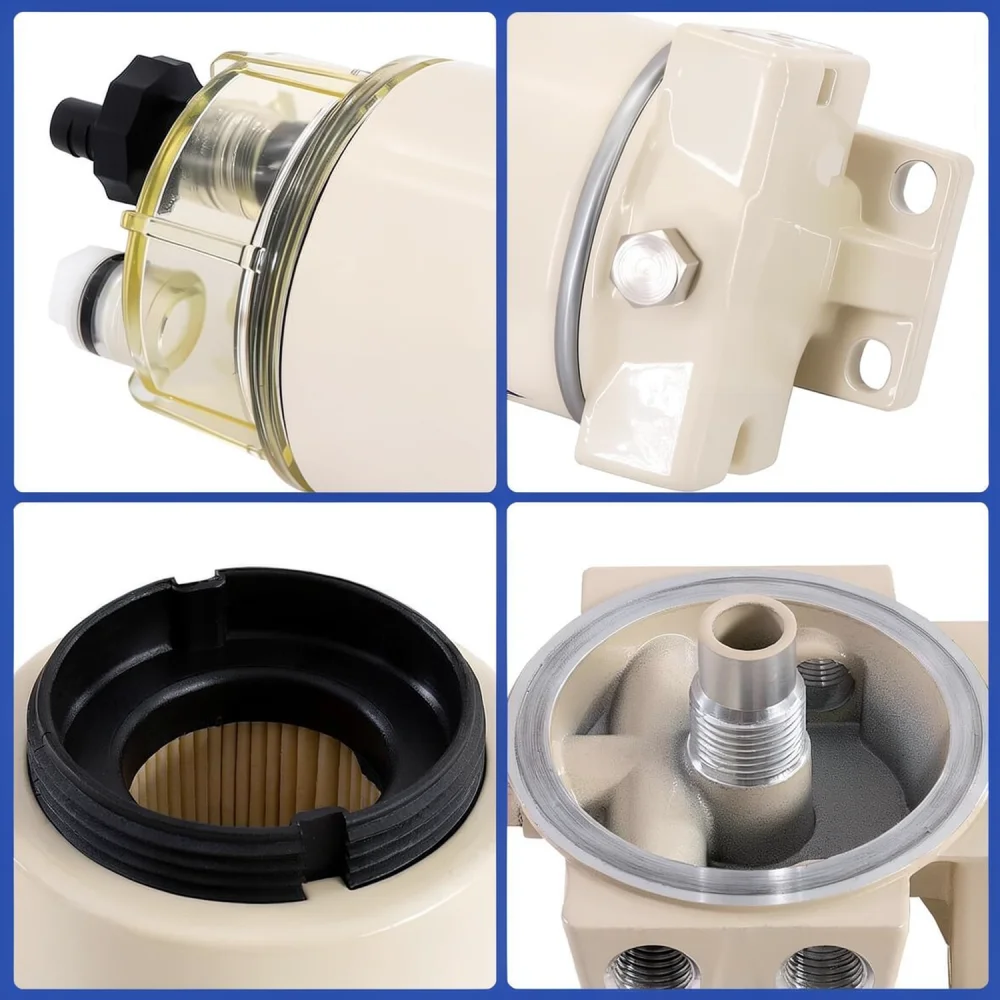 Marine Yacht Fuel Water Separator Assembly For R12T R12P R12S 120A RK10215 Outboard Engine Fuel Contaminant Remover
