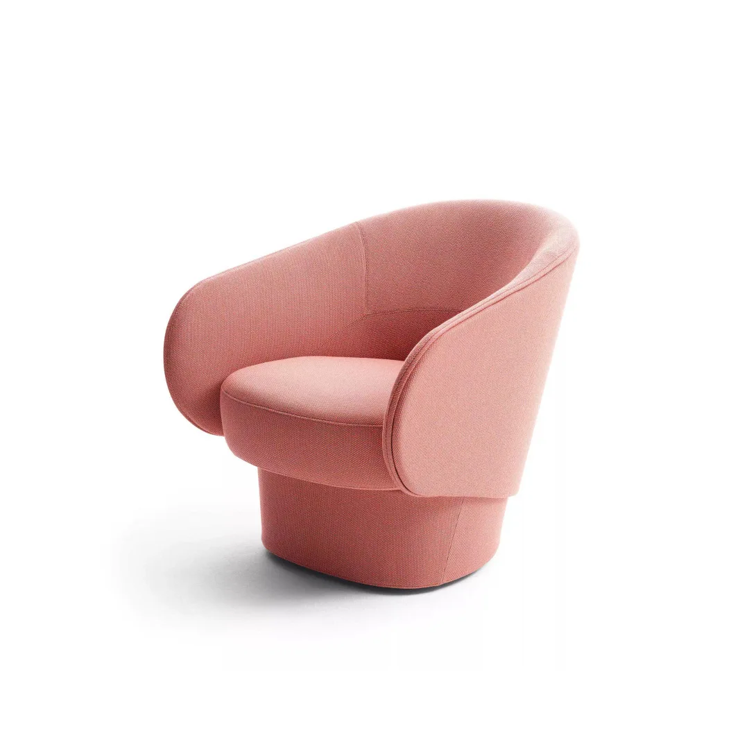 

Light luxury fabric leisure chair, modern simple Italian moon curved single sofa chair