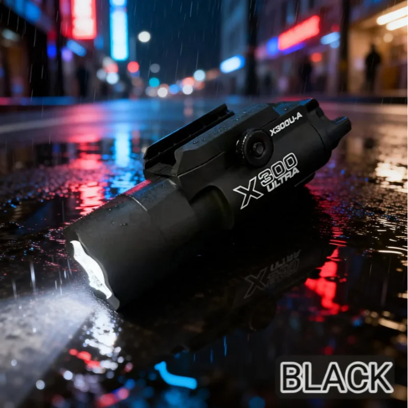 

Тактический фонарь X300 с функцией стробоскопа, для страйкбольных ружей с креплением 20 мм, идеально подходит для охоты и симуляционных игр