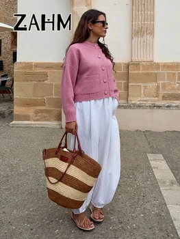 Elegant Knit Solid Women Cardigan O Neck Full Sleeve Single Breasted All-match Pocket Lady Jacket 2026 Spring Female Knitwear 6 Elegant Knit Solid Women Cardigan O Neck Full Sleeve Single Breasted All-match Pocket Lady Jacket 2026 Spring Female Knitwear 6
