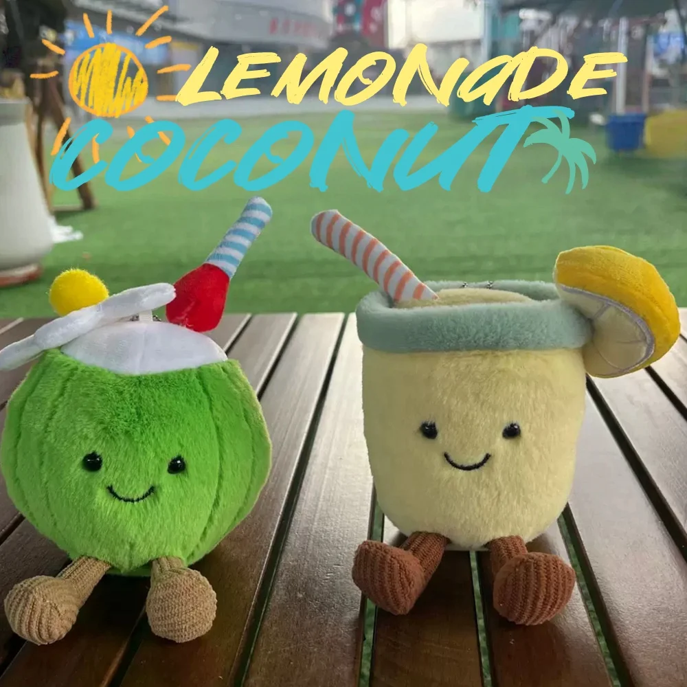 

Coconut Lemonade Pendant Plush Essential Cute Toy Refreshing Soft Doll Kawaii Lovely Gift Children