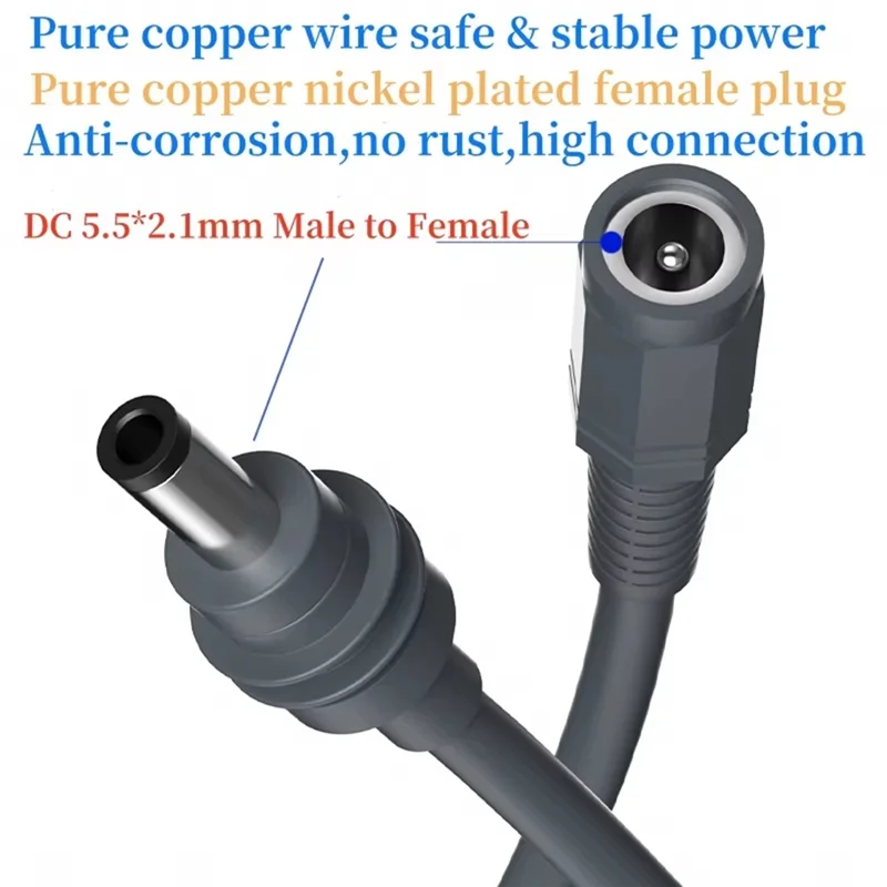 สําหรับ Starlink Mini DC ชายหญิงอะแดปเตอร์สายสั้น DC Power Extension Cable สําหรับ Starlink Mini-TCES