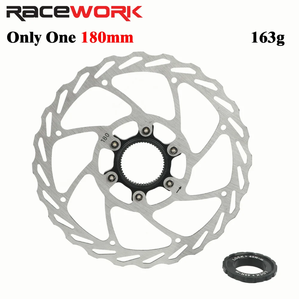 RACEWORK Center Lock Ultraleichte Bremsscheibe mit Wärmeableitung für MTB-Rennrad 140 mm/160 mm Hochleistungsbremse