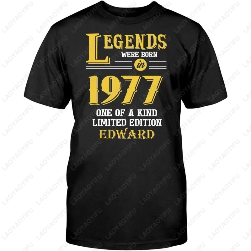 الاحتفال بعيد ميلاد سعيد الرجال النساء مشروط التي شيرت أساطير ولدت في 1970 سنة الرسم المفضل نمط جديد محب تيز الهدايا #4