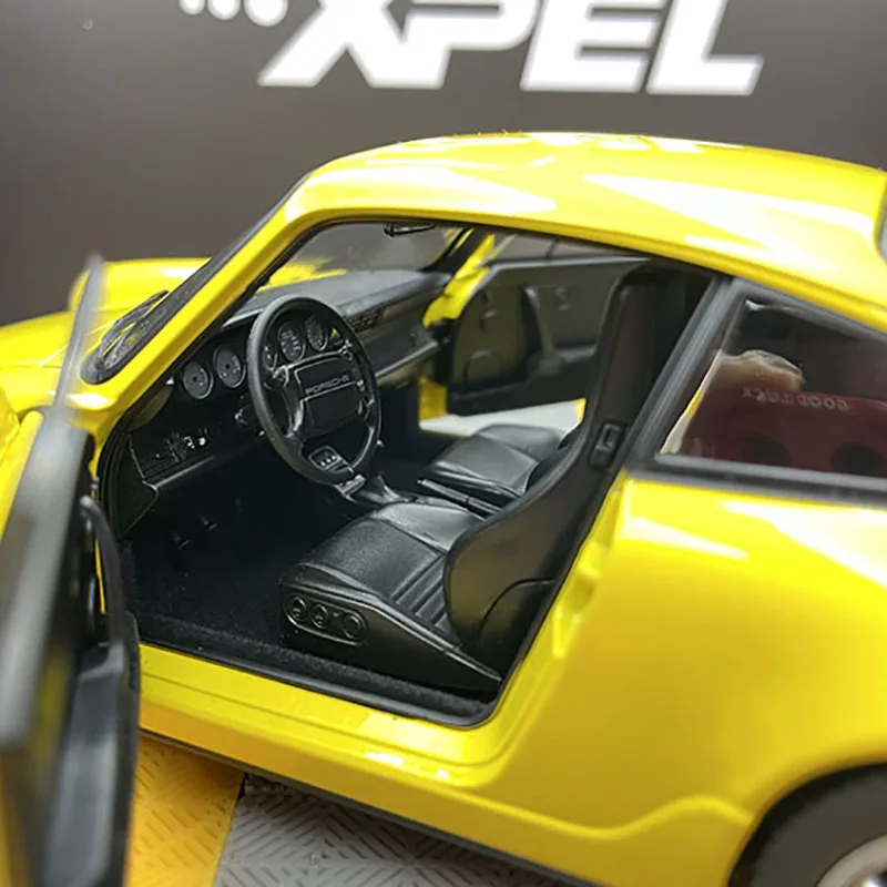 Norev original 1:18 carrera4 simulation alloy car Model car accessories yellow
