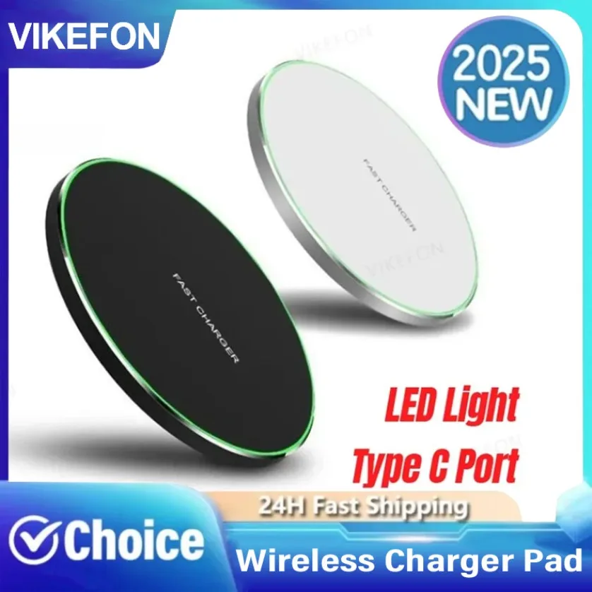 Portable Wireless Charger Phone Pad Cell Lightweight Desktop Fast Charging Station For iPhone 16-12 Pro Max Samsung Xiaomi ﻿