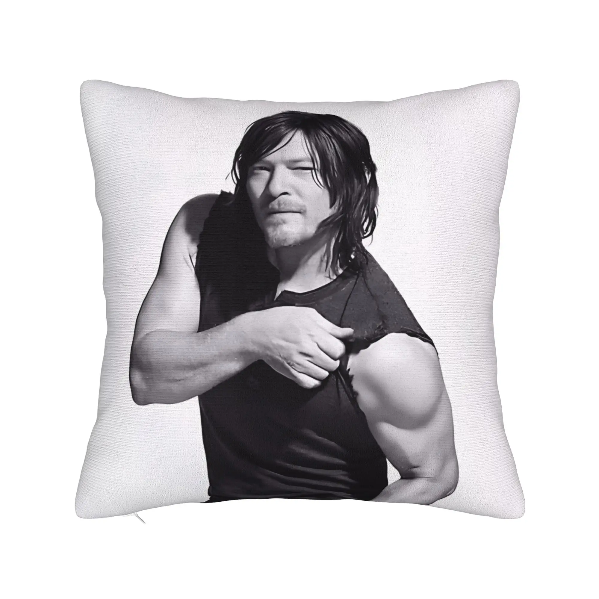 Norman Reedus W-Walking D-Dead American Celebrity Pillow Case  Soft Pillow Cover Morden Cushion Cover For Sofa Car Home Decor