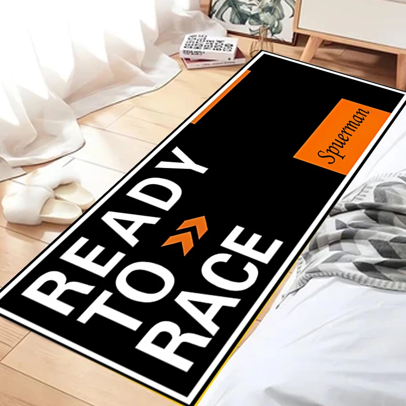 Motorcycle Carpet Garage Mat Racing Cool Moto Display Motorcycle Display Mat Anti-slip Home Decor Long Strip Comfortable Rug