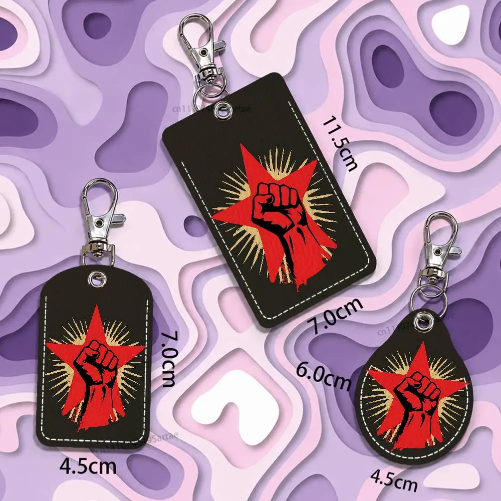 Che Guevara Karl Marx Card Keychain Fashion Pendant Bag ID Door Card Case Bus Card Cute Adult Scratch Resistant view 5