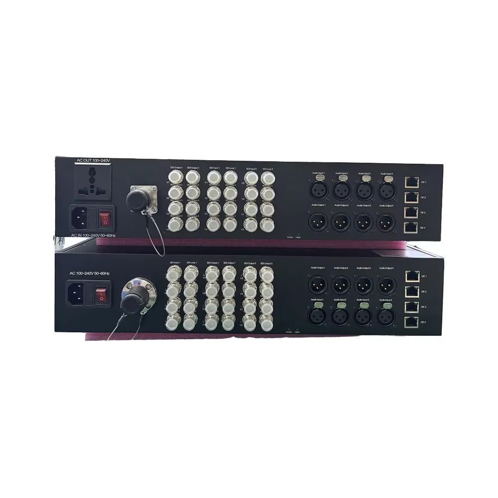 12G-SDI Fiber Optic Converter with Ethernet Smpte Fiber Connector Single Mode 500m Transmission for CCTV/Broadcast Applications