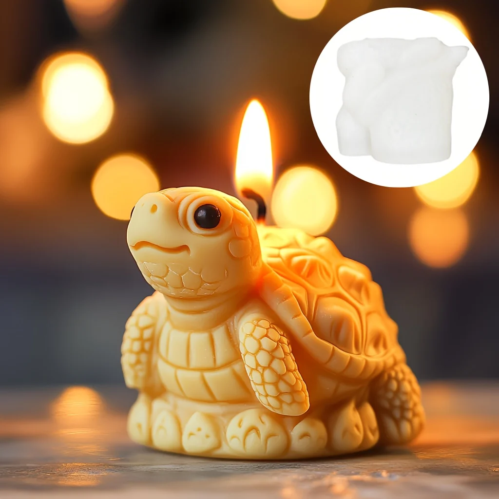 Large Cute beach turtle candle silicone mold foam swimming turtles resin mould smiling tortoise concrete cement gypsum molds
