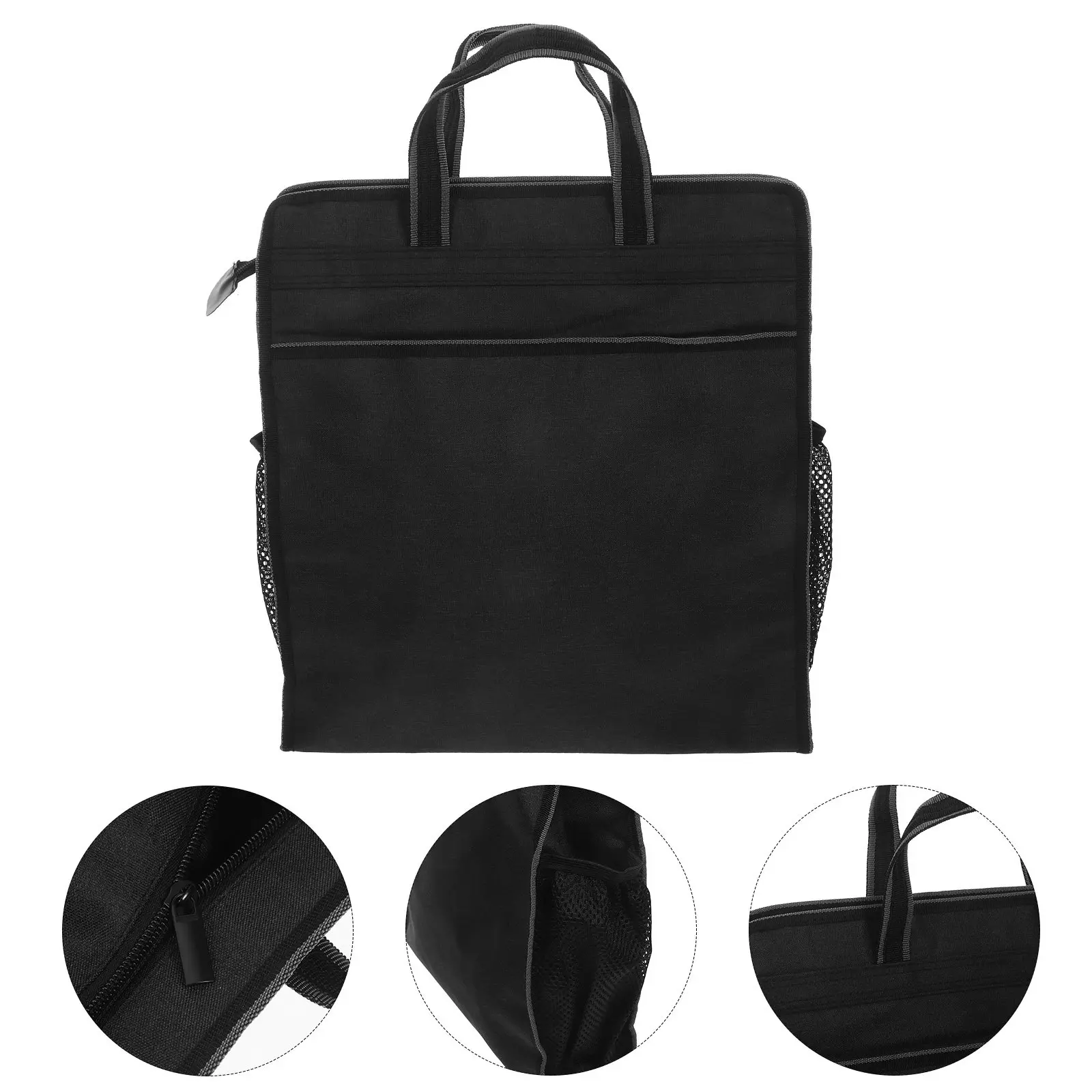 

Stylish Business Briefcase Document Holder Folder Oxford Cloth Material Top Handle Portable File Organizer Bag for Office Travel