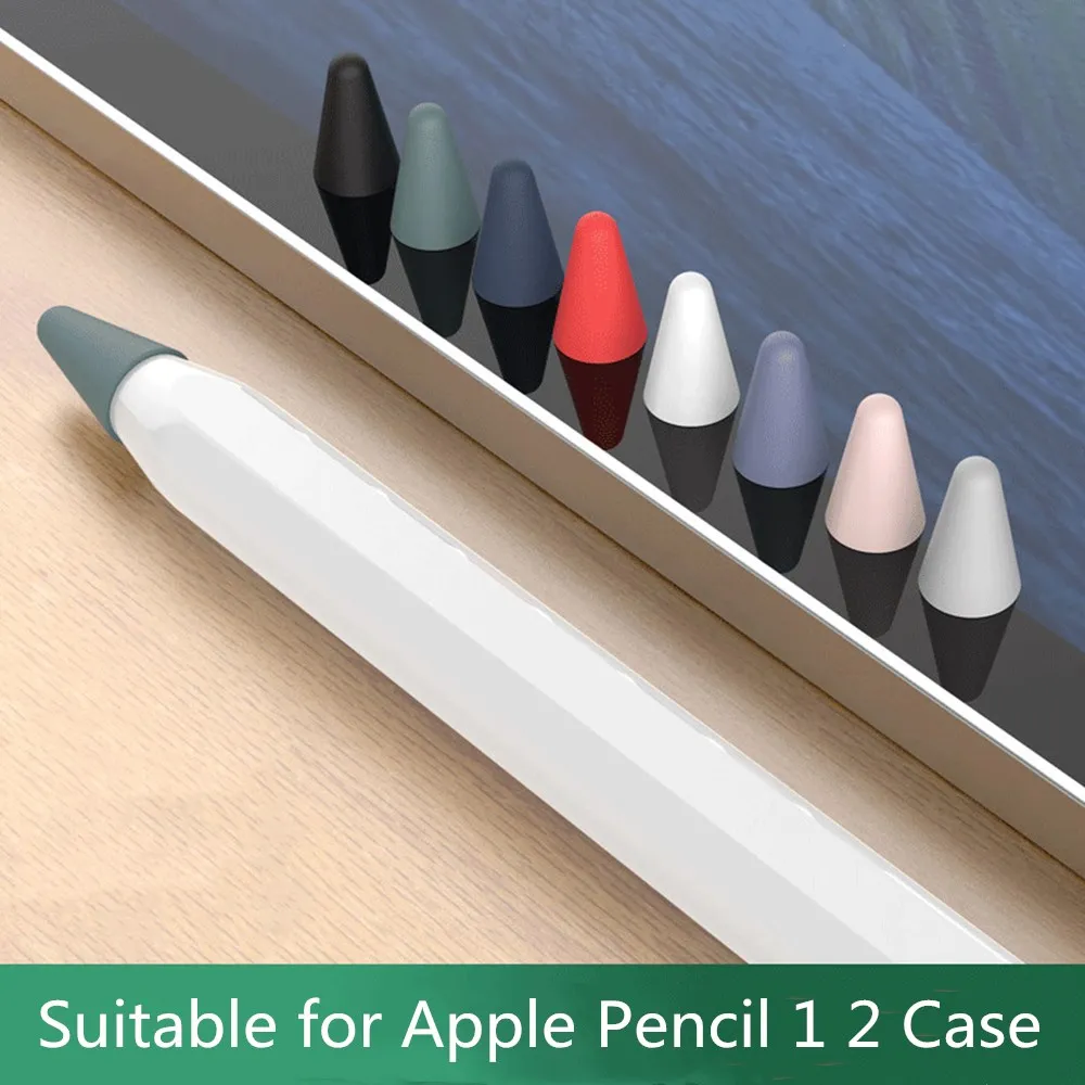 8PCS Silicone Mute Nib Cover For Apple Pencil 2 Replacement Tip Case For iPencil 1 Touchscreen Stylus Case Nib Protective Cover