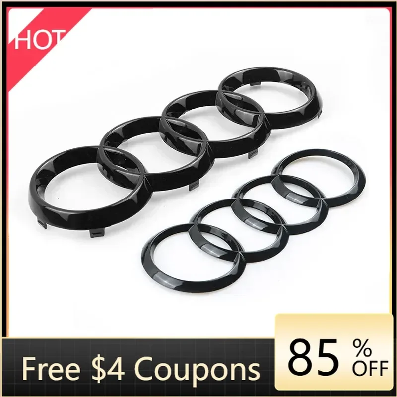 

New For Audi Audi Automobile 4-ring Logo Front Grille Net Badge Decoration Accessories Suitable For Audi A3 A4 A5 A6 A7 B5 B6 C5