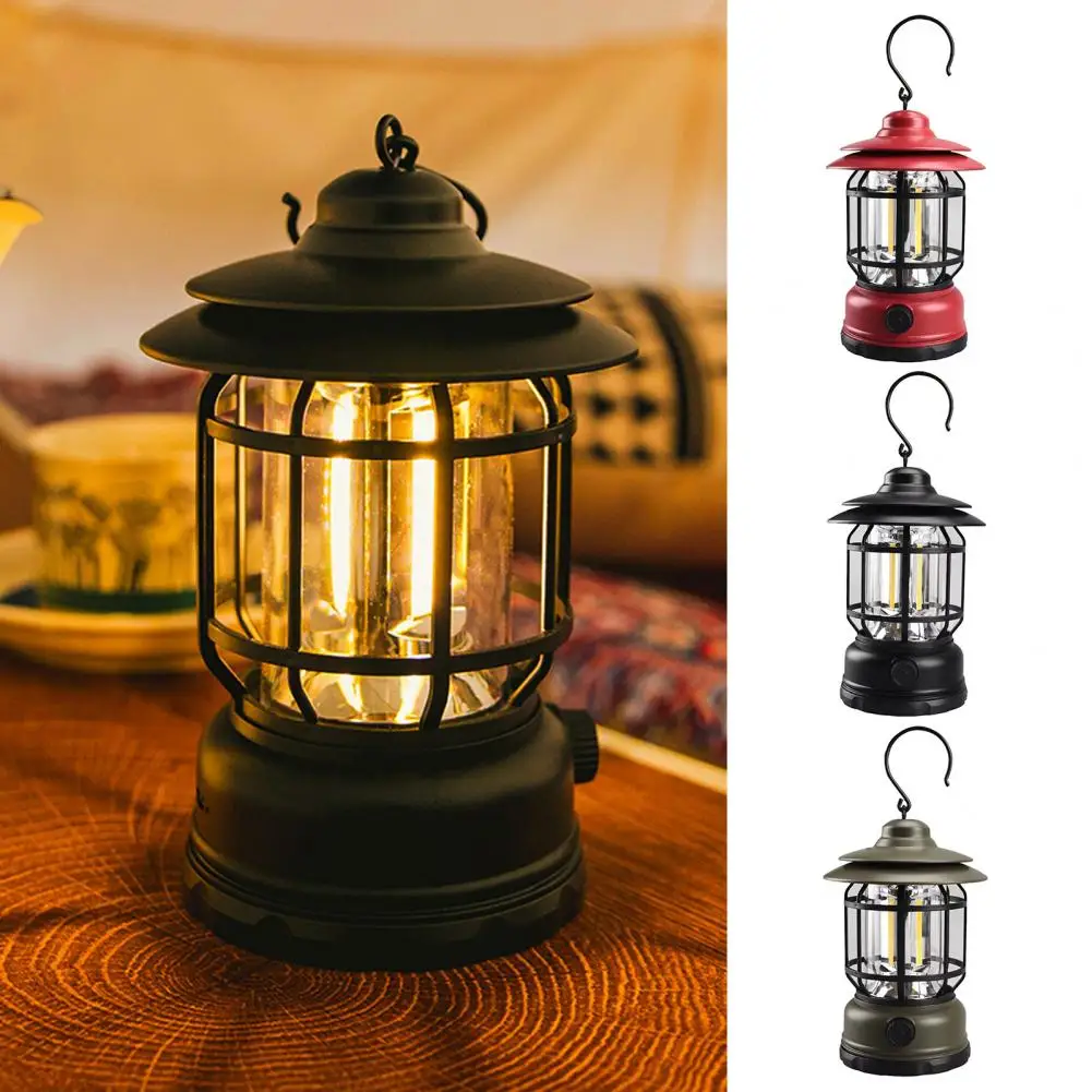 

Camping Light 1 Set Easy to Use Waterproof Frosted Texture Searchlight Retro Barn Light Picnic Use