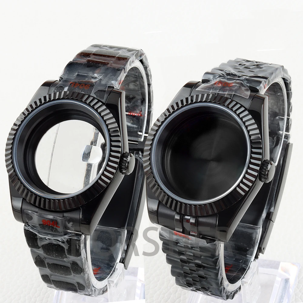 

Black 36/39mm Watch Case 20mm 316L Stainless Steel Oyster/Jubilee Braceletfor Datejust NH35 NH36 Movement 28.5mm Dial Parts