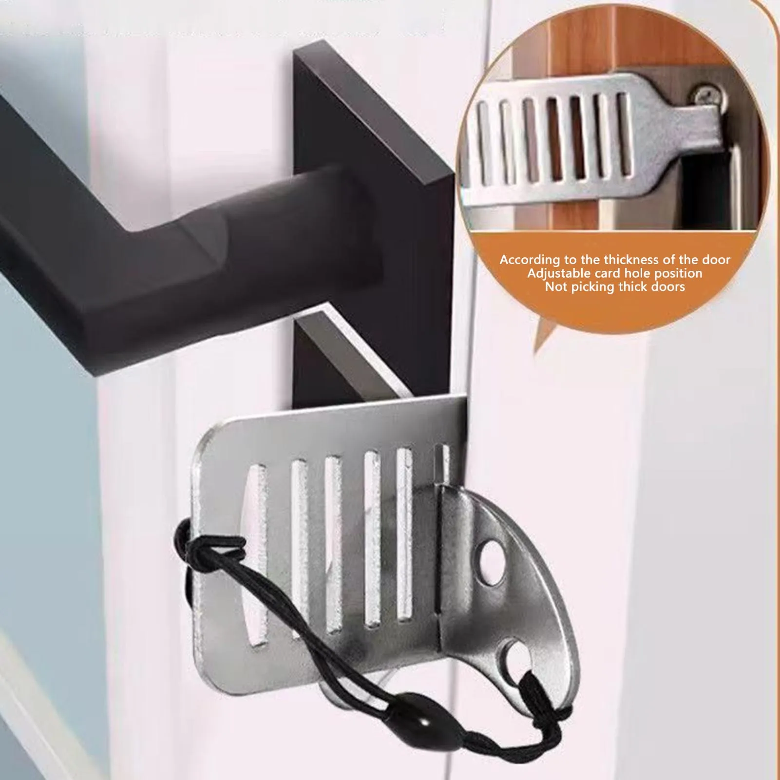 Door Lock Security For Travel Heavy Duty Door Lock Stoppers Portable Hotel Door Jammer Home Security Lock Device Apart Door Lock