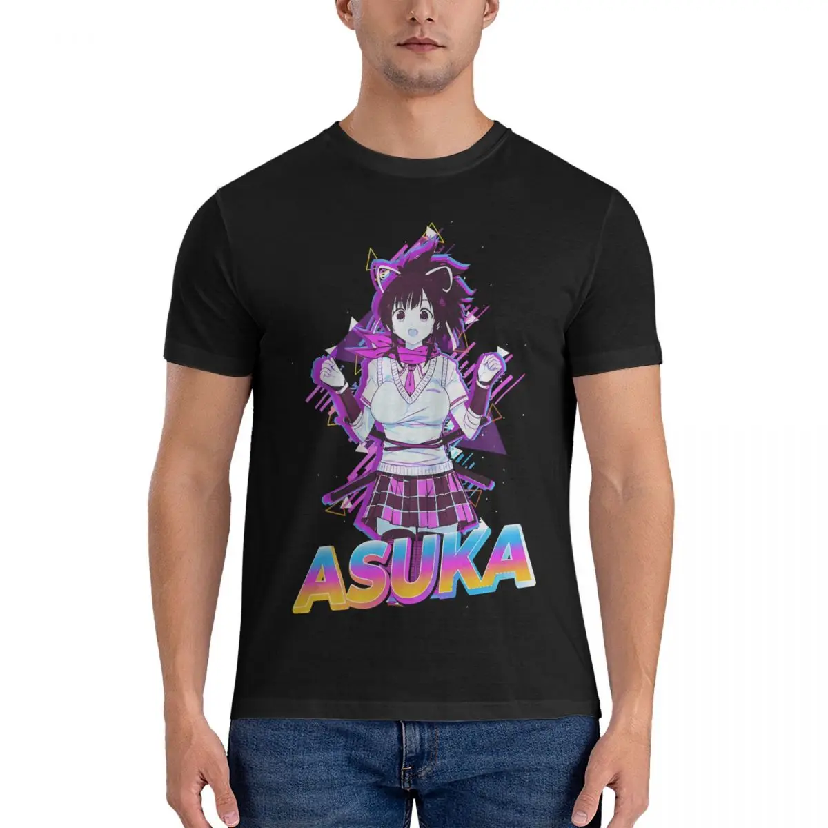 Men's T-Shirt Asuka Ninja Flash Funny Pure Cotton Tee Shirt Short Sleeve Ikaruga T Shirts O Neck Clothing Graphic Printed