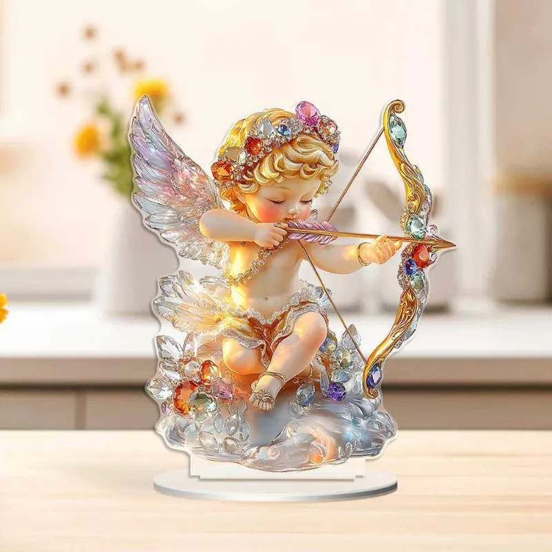 

Tabletop Ornaments Angel Boy Cupid's Arrow Valentine's Day Gift Acrylic Tabletop Ornament Decoration Crafts מתנות ליום האהבה