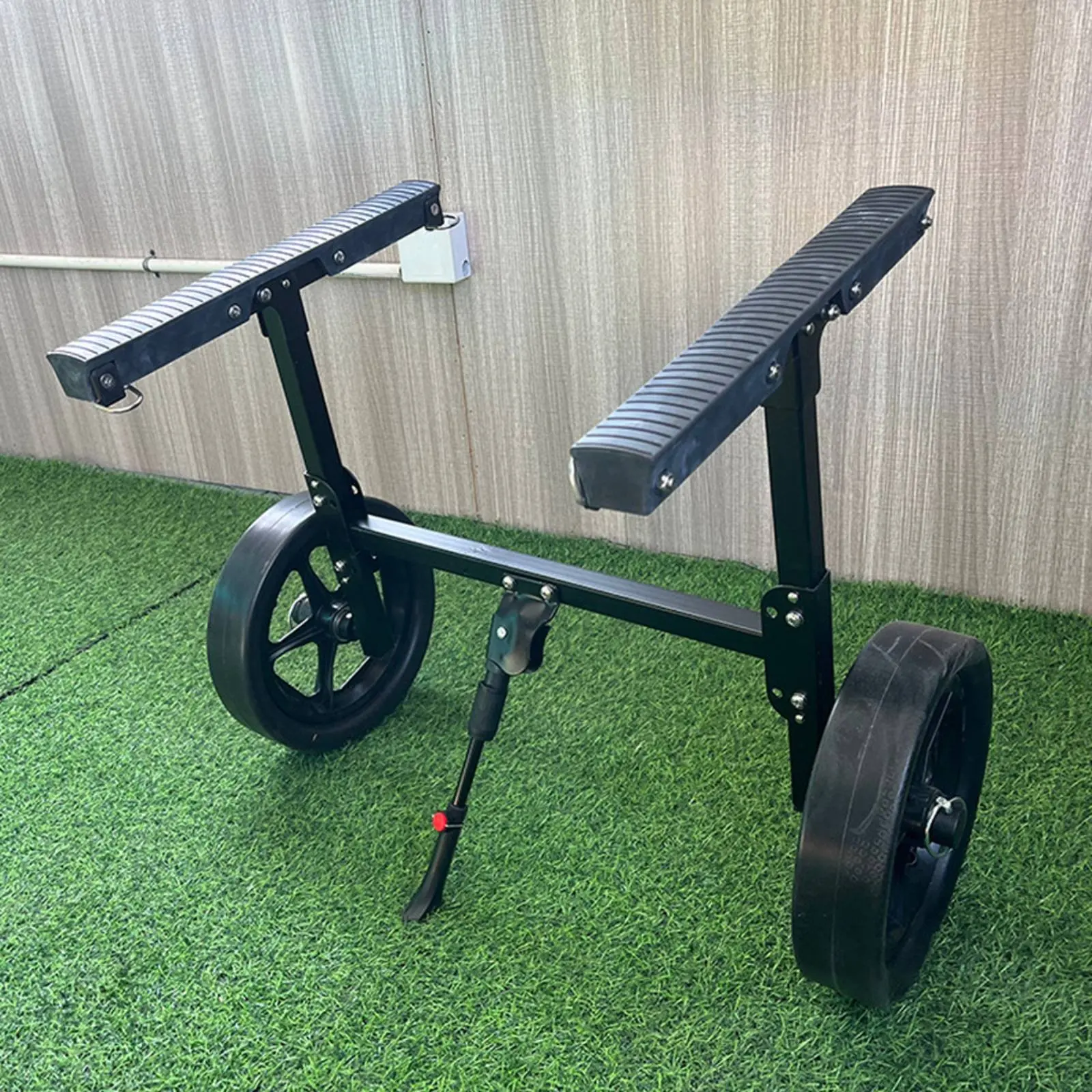 Kayak Trolley with Wheels Portable Paddlecraft Transport Trolley with Kickstand Foldable Boat Trolley Long-Lasting for Canoeists