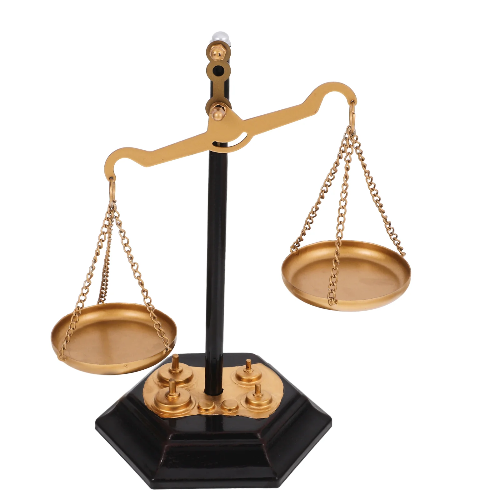 Vintage Libra Jewelry Tower Decorations Dining Table Collection Metal Balance Scale Ornament Office Scales Justice Statue Retro