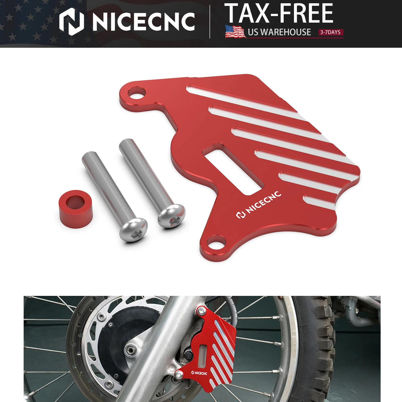 

For Honda XR650L 1993-2024 2023 2022 XR 650L NICECNC Motorcycle Front Brake Caliper Guard Cover Protector Aluminum Accessories