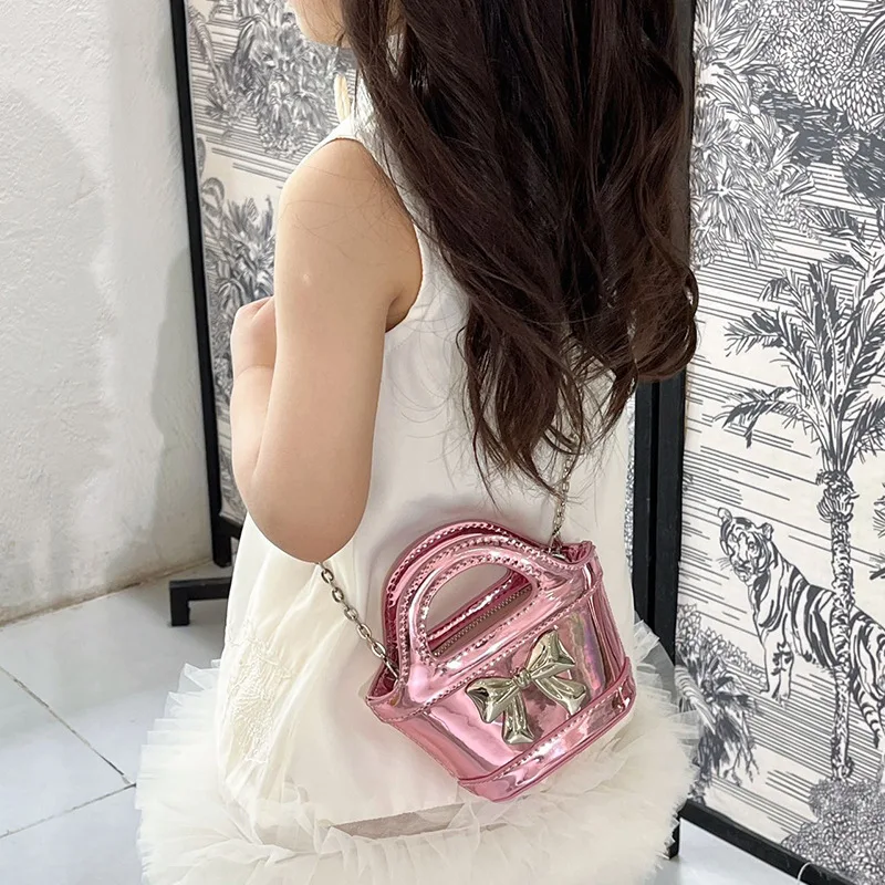 

Детская сумка-кроссбоди с бантом для девочек, дизайнерская сумка для женщин и мам, сумка через плечо, кошелек и клатч.