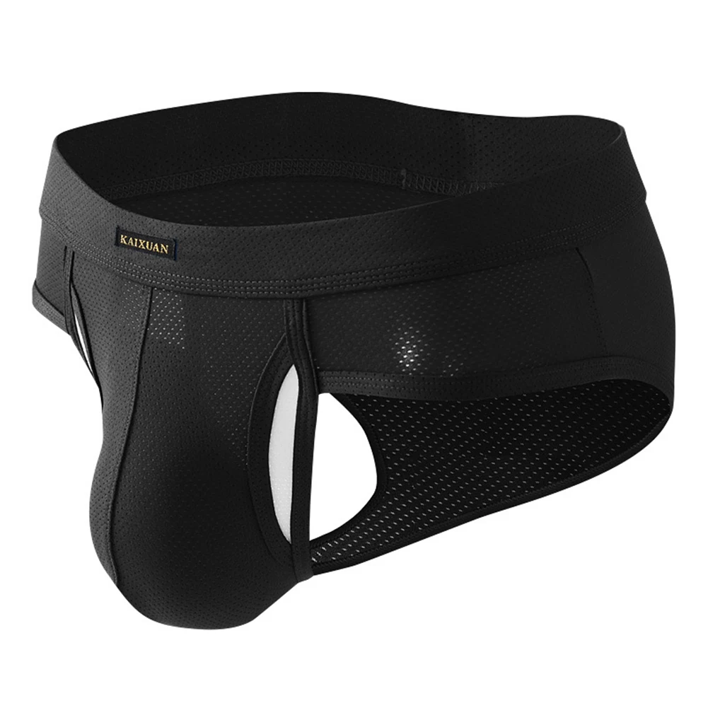 

Mens Ice Silk Low Waist Briefs Quick Drying Mesh Breathable Thin Underwear Soft Breathable Triangle Panties Para Hombres
