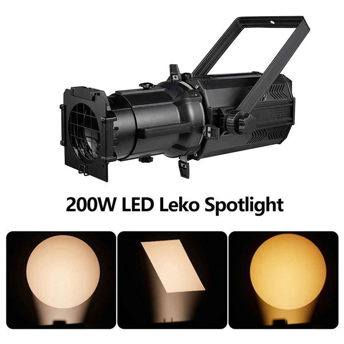 

High Brightness 200W Leko Ellipsoidal Profile Spotlight 19 26 36Degree Professional Video Light for Theater Wedding Fashion Show