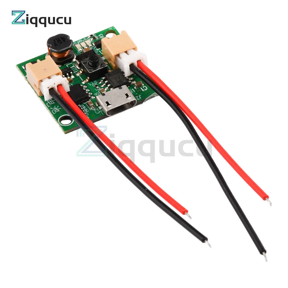 USB Small Fan Circuit Board 3.7V Battery Charger Module DC UPS with Adjustable Step-up Boost Output 5V 7V 9V 12V