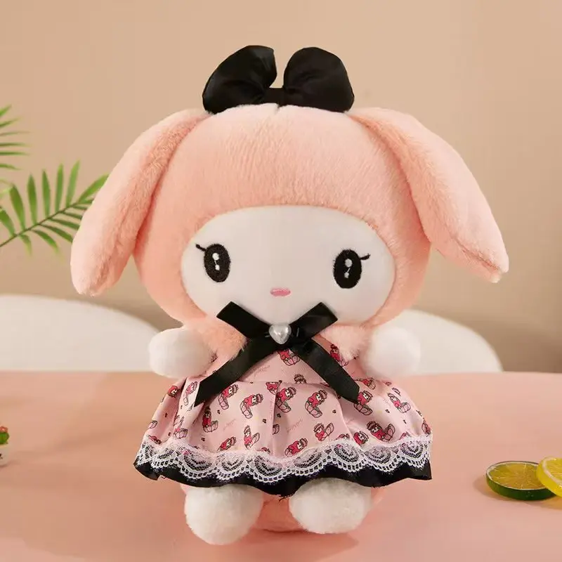 Nouveau Sanrio Kuromi mélodie 30cm peluche jouet Kawaii dessin animé sac à dos pendentif poupée pour enfants créatif Couple Festival cadeau
