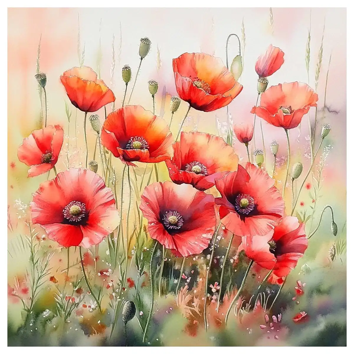 1pc 40X40CM/15.74inch Beautiful flowers stamped cross stitch kit DIY kit 11CT/14CT Eco-cotton Thread joy sunday New Arrival