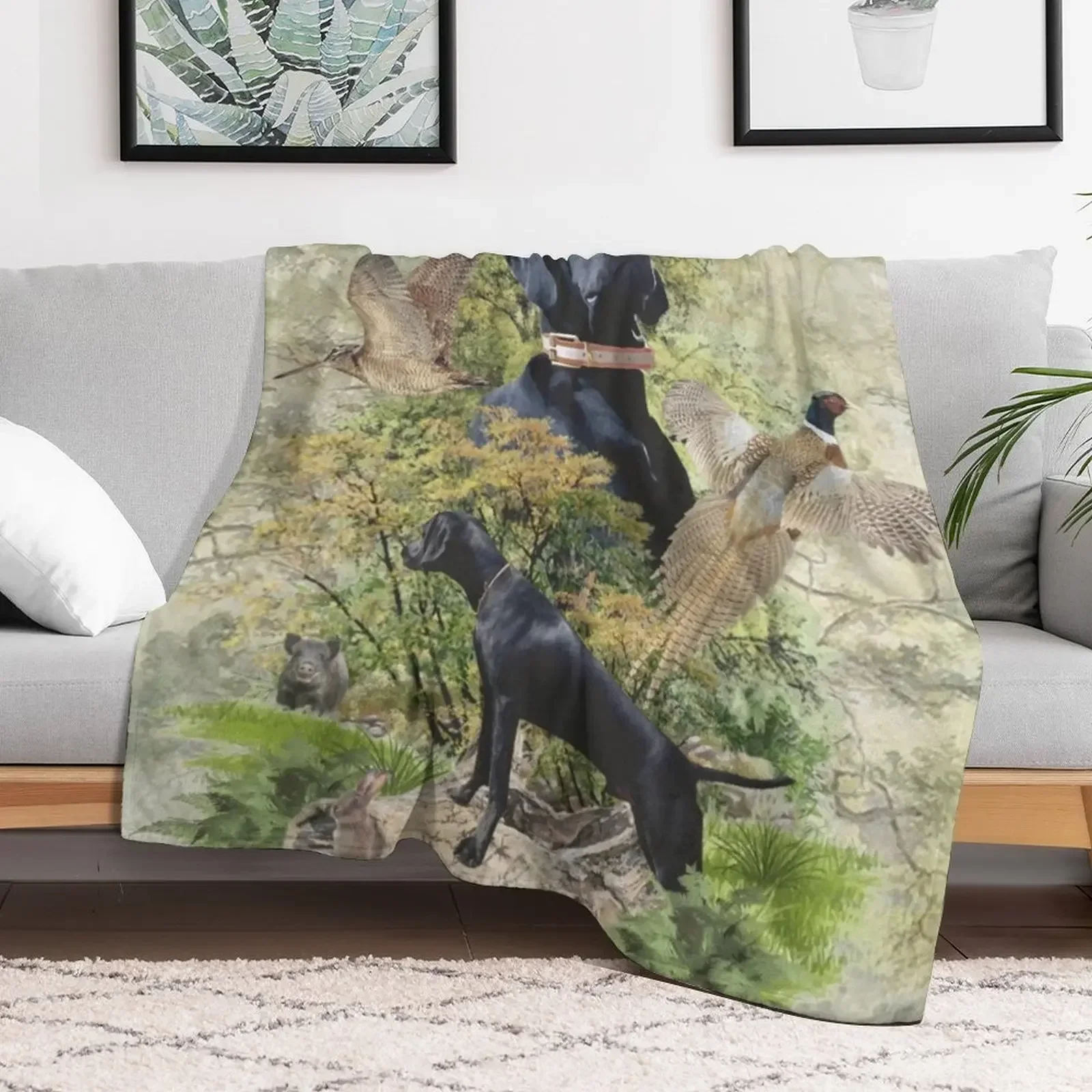 German Shorthaired Pointer ,, BAKU'' Throw Blanket Soft Sleeping Bag Blankets