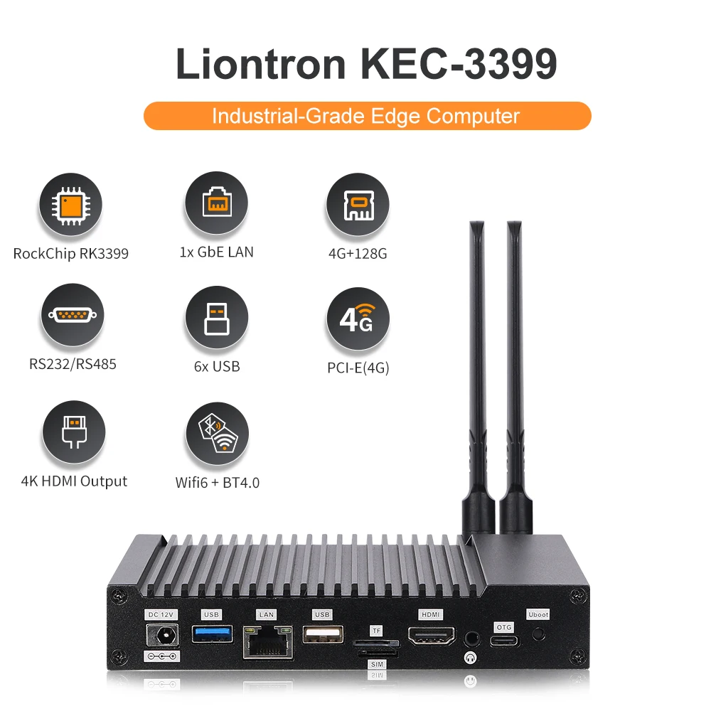 Игровой мини-компьютер Liontron Rockchip RK3399, 1000 Мбит/с, 4 Гб ОЗУ, Wi-Fi, HDMI, Type-C, Andriod, Linux