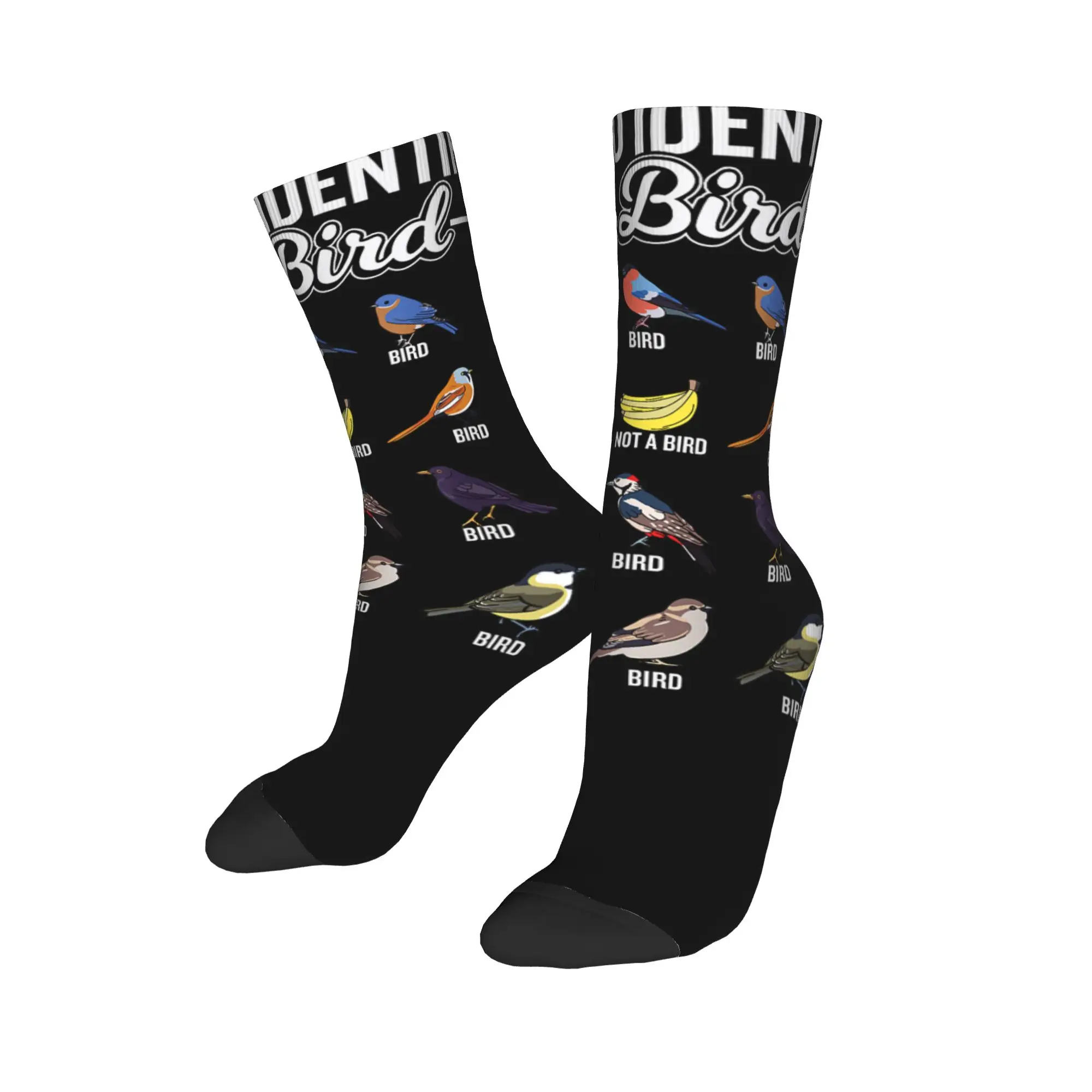 How to Identify Birds Birding Bird Watcher Socks Men's Women's Polyester Fashion  Socks Harajuku Middle Tube Stockings Gift