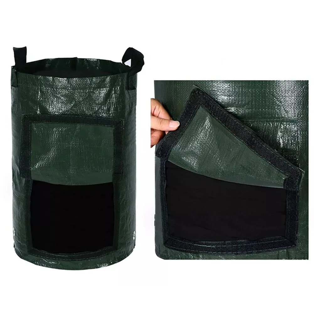 Garden Composting Foldable Compost Bag Foldable Composting Bags For Gardening Compost Bag Garden Waste Bag Thickened Bottom