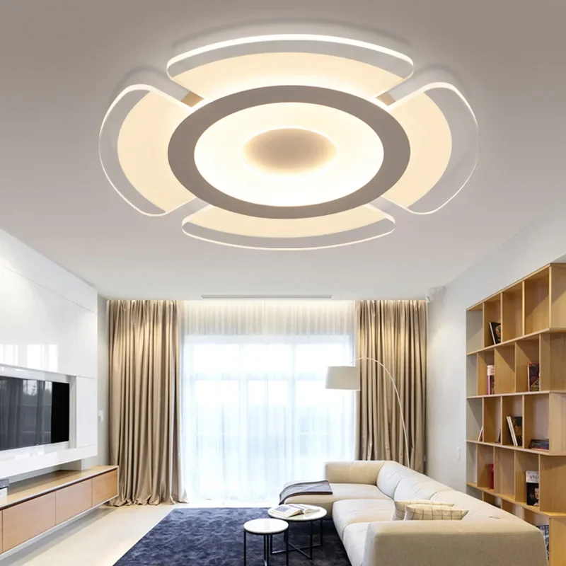 LED master bedroom simple modern sweet romantic ceiling lamp creative fashion round room slim living room lamps