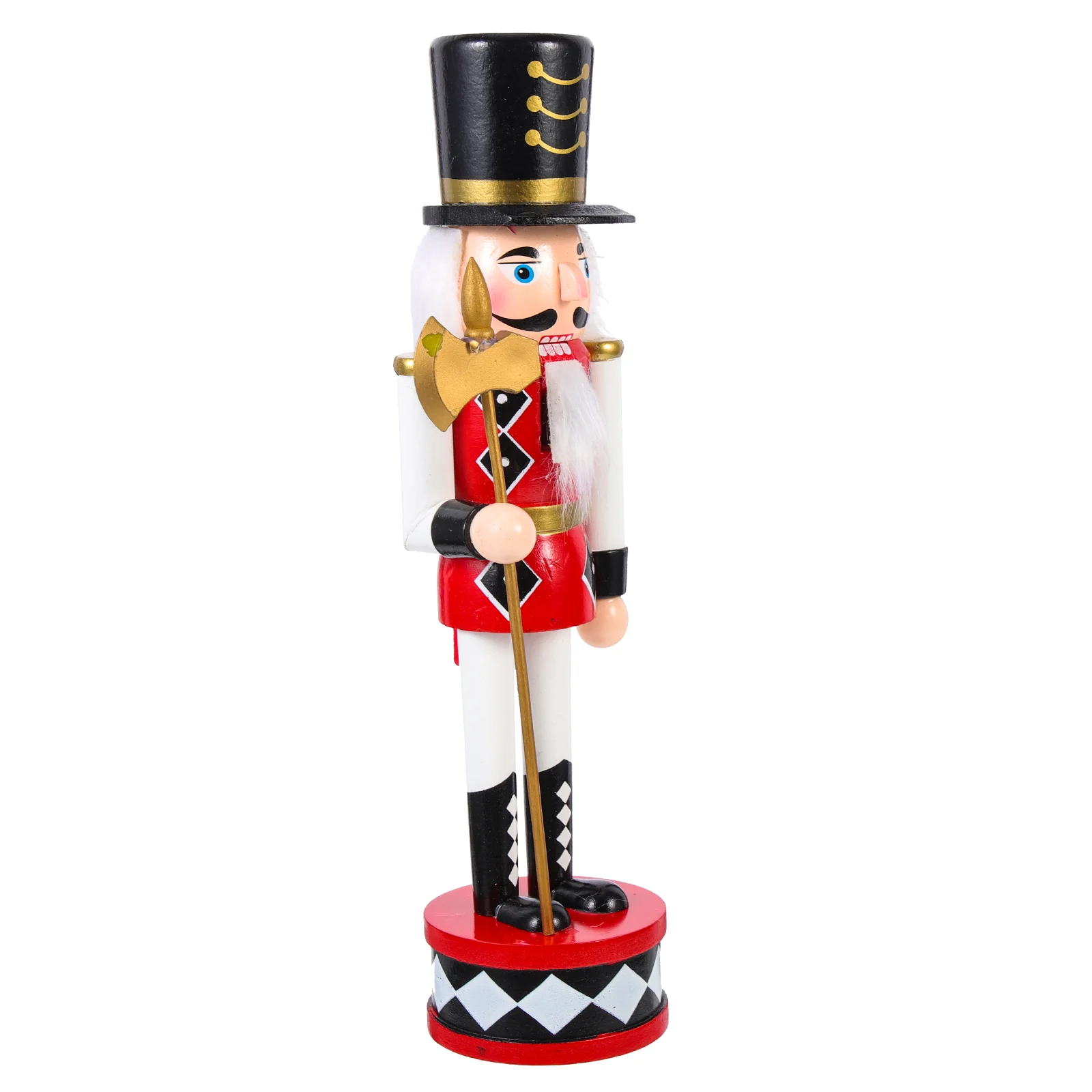 Standing Drum Nutcracker Christmas Decor Indoor Ornament Classic Wooden Nutcrackers Craft Xmas Party