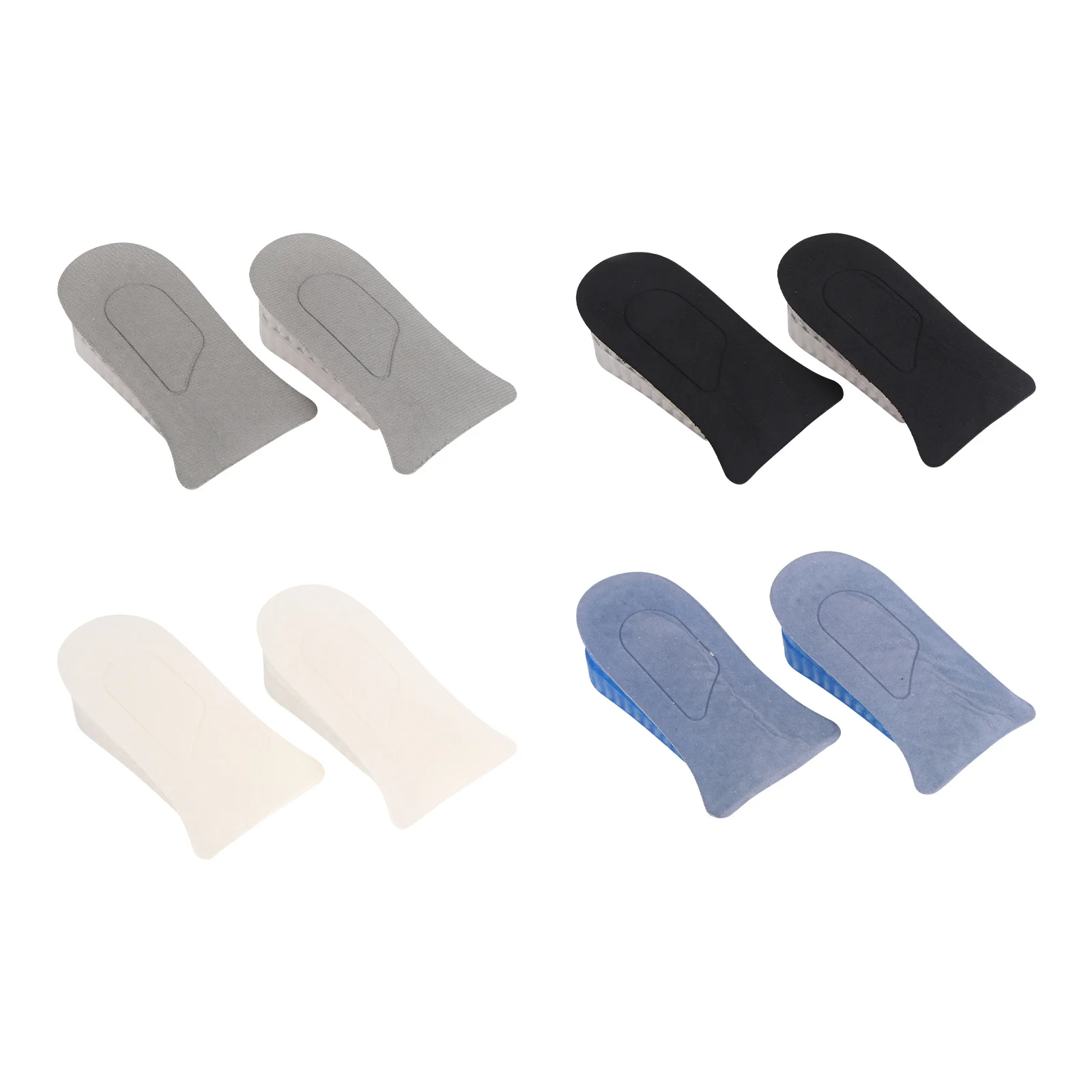 

4Pairs Heightening Insoles Invisible Comfortable Absorption Design Shock Absorbing Soft Insole for Men Women Sports Sneakers