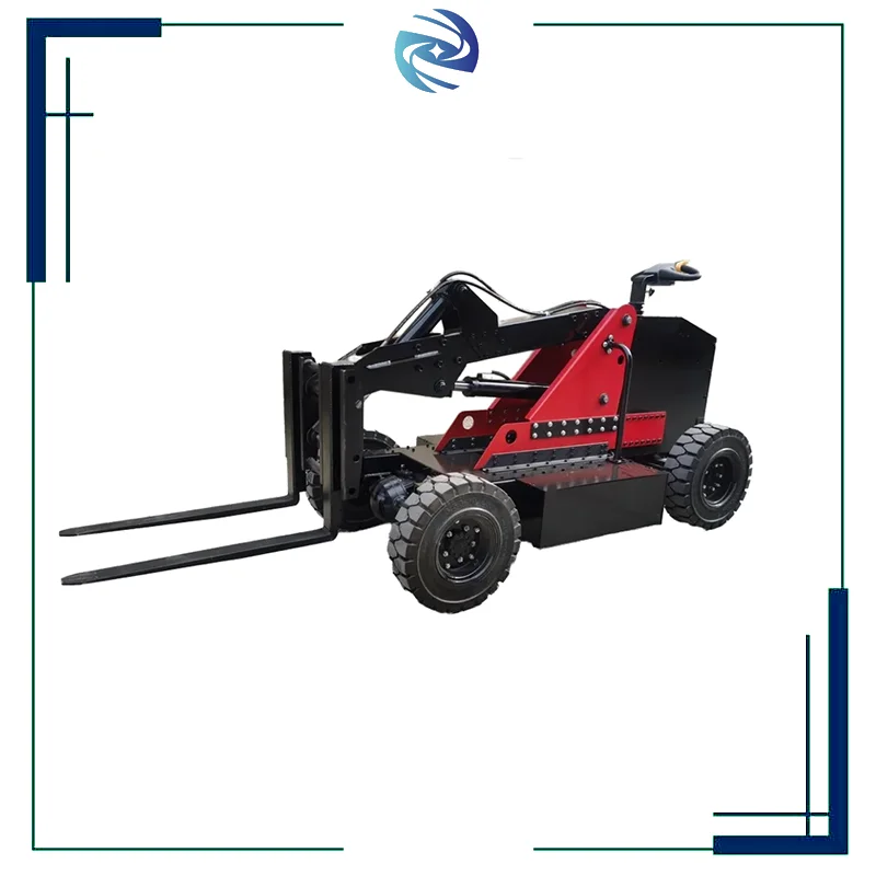 Mini Remote Controlled Curve-Arm Electric Forklift 100kg Lithium Battery Powered Small Space Material Handling Equipment