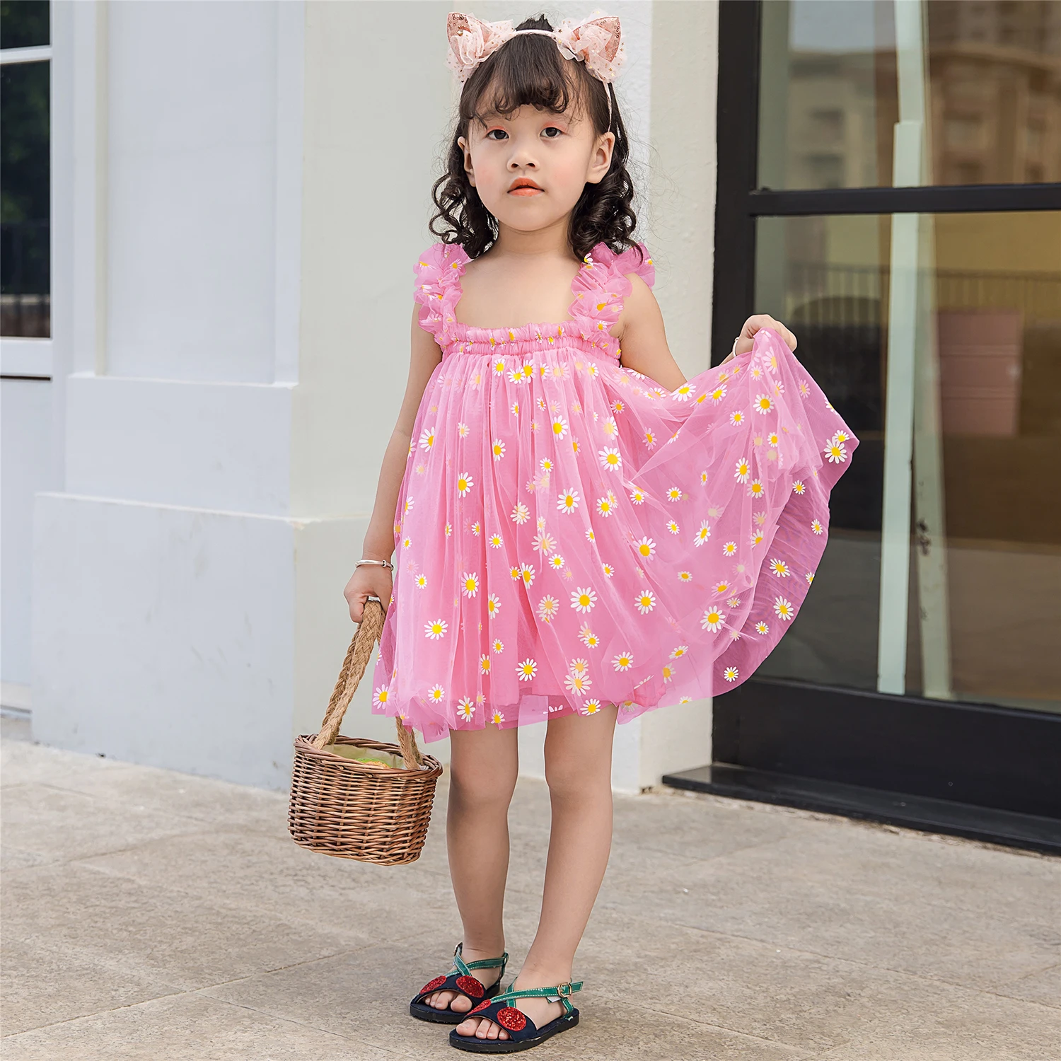 Baby Girls Tulle Tutu Dress Birthday Party Tulle Layered Babydoll Dresses Size 6 Months-5 Years