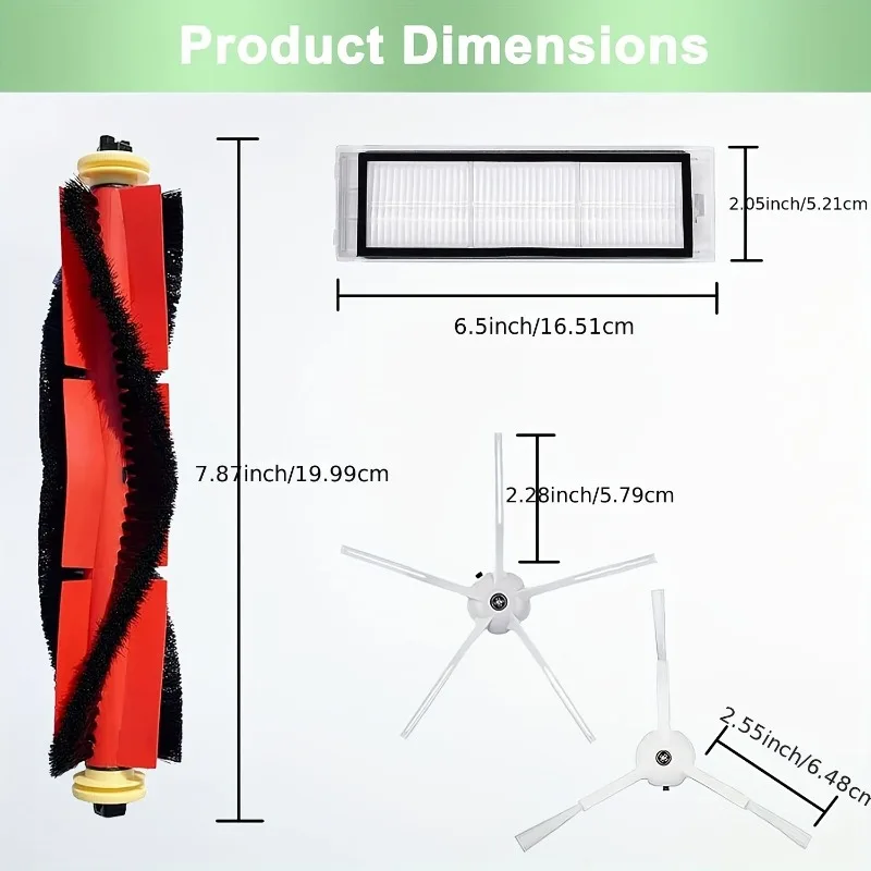 Parts For Roborock S6, S6 Pure, S6 E4, S4, Max, S6 MaxV, S5, S5 Max, S4 E2, E3, E5, E20, E25, E35, S50, S65 Vacuum Cleaners