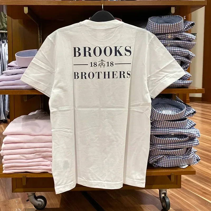 

Hot Sale Summer Trend Men Women T Shirt Designer Tees Brooks Brothers Print Short Sleeve Brand Oversized Top Cotton T-Shirts