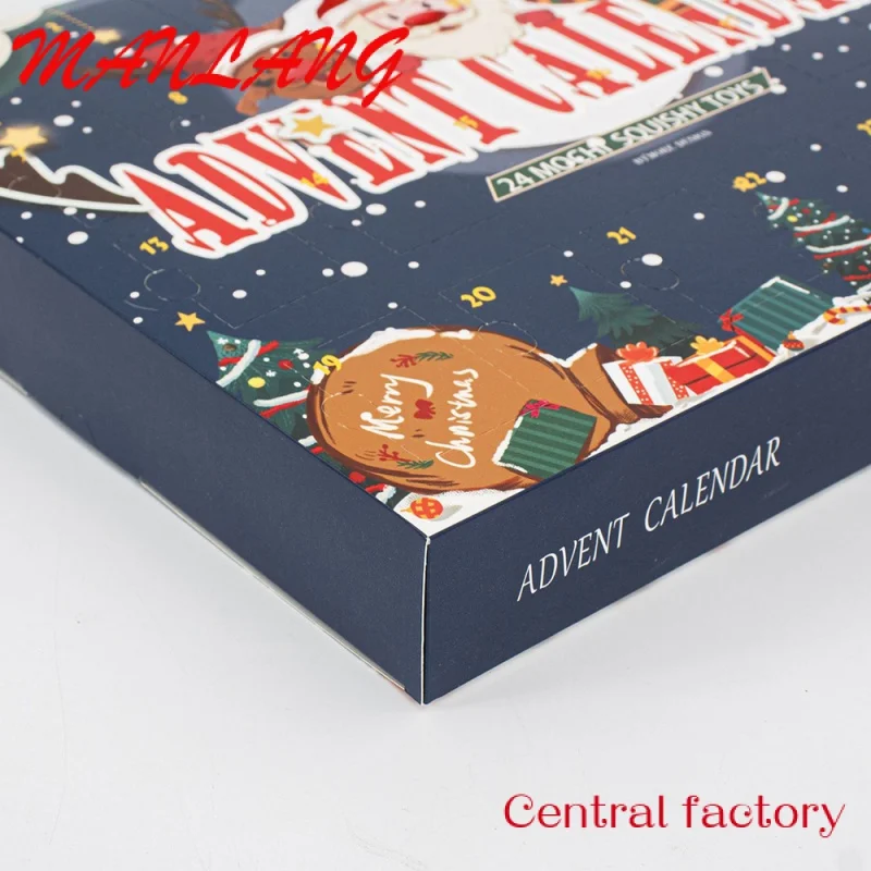 Custom  Custom Advent Calendar Box Countdown to 24 Days Cardboard Gift Box Packaging For Toys