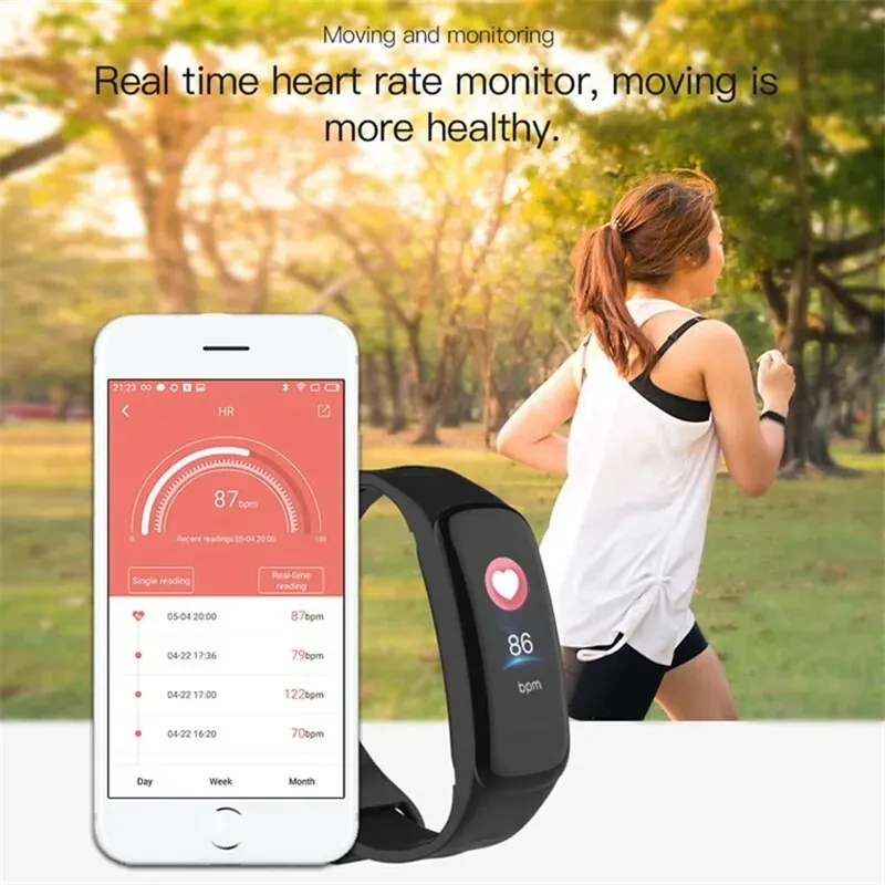 Smart Wristband Motion Pedometer Alarm Clock Color Screen Bluetooth Smart Watch Multi Functional Lovers Men And Women Universal