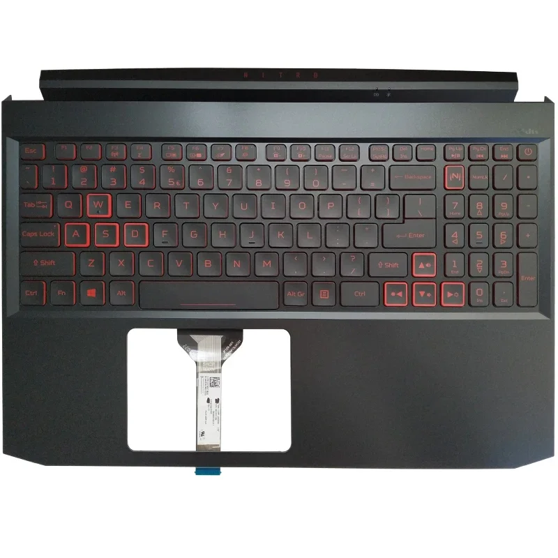 New Russian/US Keyboard For Acer Nitro 5 AN515-57 AN515-45 With Palmrest Upper Cover Case With Red Backlight