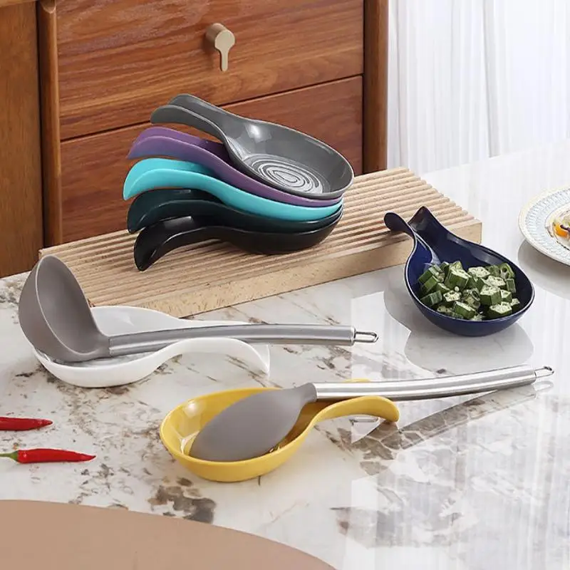 NEW SALE Spoon Rest Large Plastic Spoon Holder Heat-Resistant Cooking Spoon Rest Coffee Spoon Holder Dishwasher Safe Spoon Rest