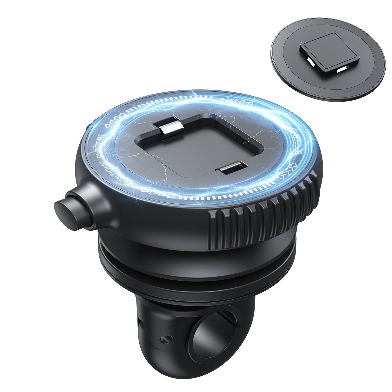 

Motorcycle Mirror Phone Mount with Vibration Dampener - Anti-Theft Fits 10-16mm Handlebar, Universal for Bike/Scooter/ATV