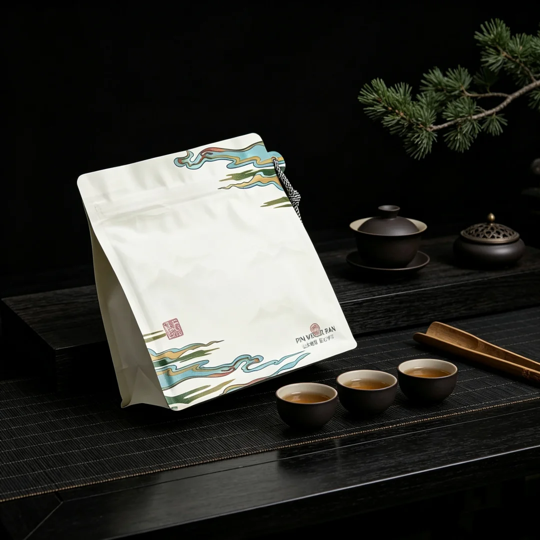 Creative Tea Packaging Bag Puer Small Tea Cake Storage Bag Shu&Raw Pu erh Self Sealing Bag 30pcs/Bag Lot Customization Optional